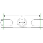 Folding prop center piece Alu 42/8mm -5° 2-blades Aeronaut