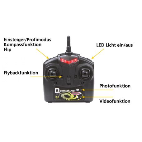 Quadrocopter Q-Drohne APH + kamera 2,4 Ghz RTF