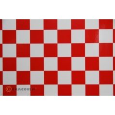 Oracover FUN red-white squares 25mm - 60 x 100cm