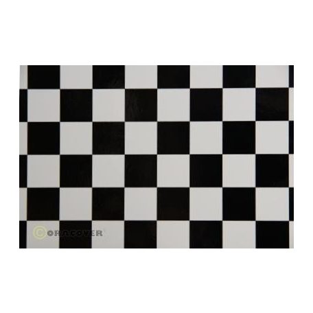 Oracover FUN black & white squares 25mm - 60 x 100cm