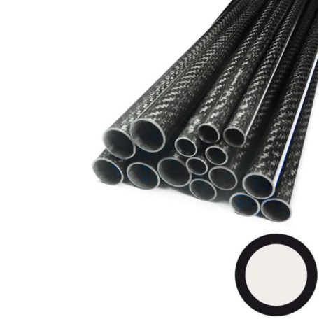 Carbon tube 22,0 x 20,0 x 1000 mm 3k-KP 0°/90°