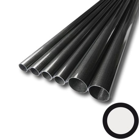 Carbon tube Ø 25,0 x 22,5 x 1000 mm 3k-LW 0°/90°