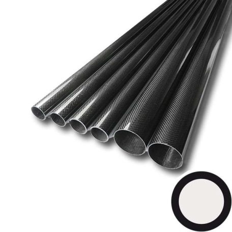 Carbon tube 34,0 x 30,0 x 1000 mm 3k-LW 0°/90°