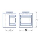 Hajó lámpák modern átlátszó 8 mm - 2x - Krick