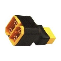 XT-60 adapter plug short series female + 2x male gold - 1x
