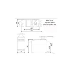 S3001BB szervó 45,1g, 3 kg, 20 mm - Futaba