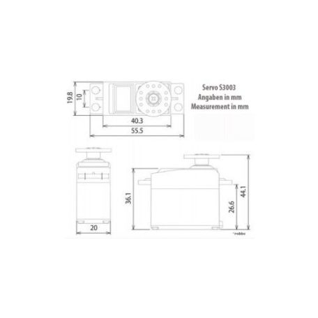 Servo S 3003 BB 37,2g Futaba