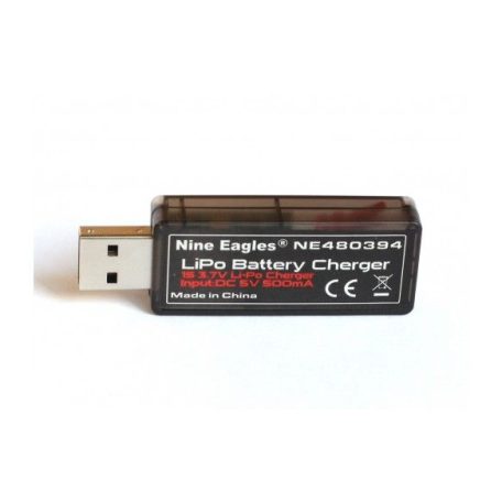 USB Lader 1s Lipo 500mA 1s JST/BEC Nine Eagles