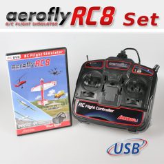   Aerofly RC8 szimulátor + USB-FlightController (6 csatorna) szett - IKARUS
