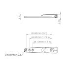 Servohebel Alu rot 50mm - 1x - MKS