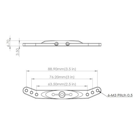 Servohebel doppelt abgewinkelt 90mm - 1x - MKS