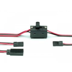   Kapcsolókábel "UNI" servo csatlakozó + tötlőcsatlakozó kb 20cm
