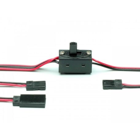 Kapcsolókábel "UNI" servo csatlakozó + tötlőcsatlakozó kb 20cm