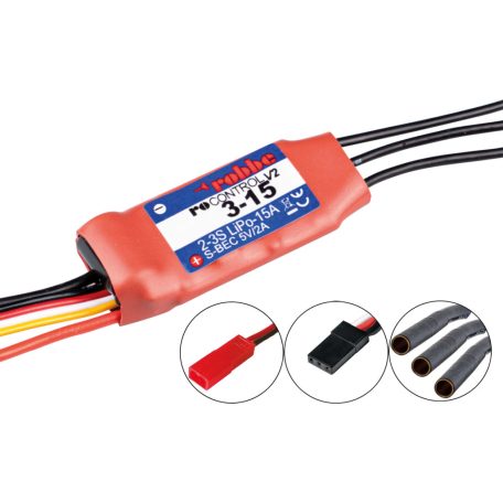RO-Control brushless controller 15 A, V2, 2-3s Lipo - Robbe