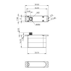 HS75H Digital Servo Hall Sensor 8g - 8mm - 4kg - MKS
