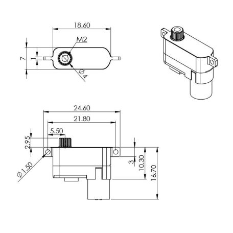 HV70 Digital Servo 6g - 7mm - 2,9kg - MKS
