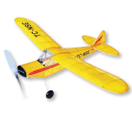 Piper Super Cub - 54cm - Gumimotor Modell - wood KIT - Siva