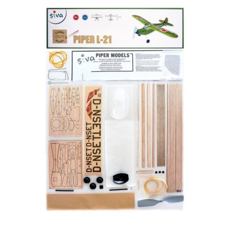 Piper L-21B - 54cm - Gummimotormodell - Holzbausatz KIT - Siva