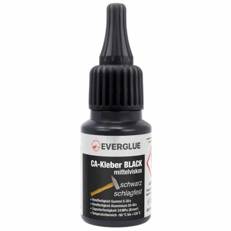 Everglue - pillanatragasztó - közepes fekete - 20g