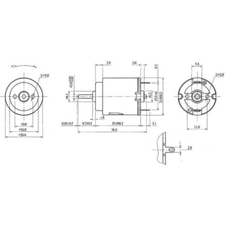 Brushed motor 140 - 3-6 v - 16g - DCM