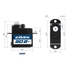 GO-02 PLUS Digital Servo (0.09s/60°, 0.45kg, 2,3g) - Kavan