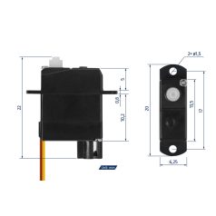 GO-02 digital Servo (0.07s/60°, 0.08kg, 1,8g) - Kavan