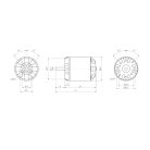 Brushless Outrunner C2830 750KV d: 28mm, 60g, 210W - Ray/Pelikan