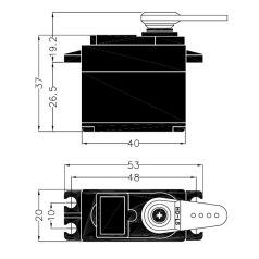 HS-7985MG Digital Servo Metal Gear 62g - 12,4kg - Hitec