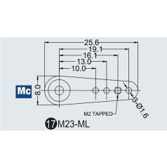 Servoabtriebshebel ALU - 25Z - 26mm - Hitec
