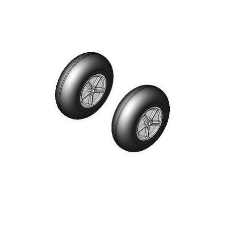 Wheel set EasyCub / MiniMag / FunMan - Multiplex