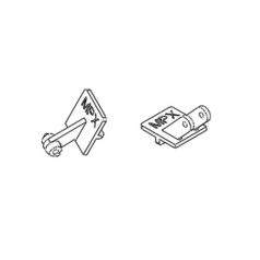 Offset zsanér (fékszárnyhóz) - 1 pár - Multiplex