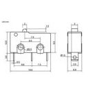 Mikro switch KW4-3Z, 3-poles, 5A green
