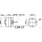 Brushless Outrunner Motor 2827 - 760 rpm/v 57g Roxxy