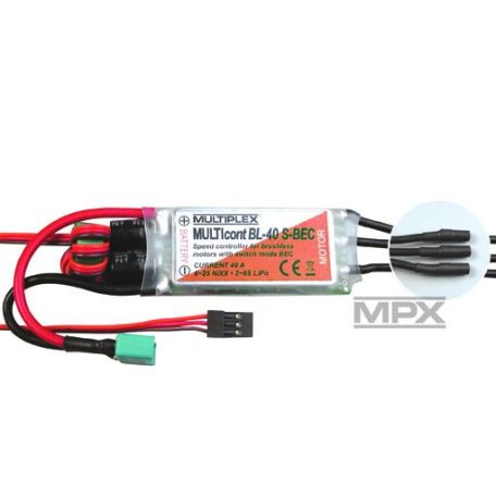 Controller MULTIcont BL-40 S-BEC, 40A, 2-6s Lipo, for brushless motor - Multiplex