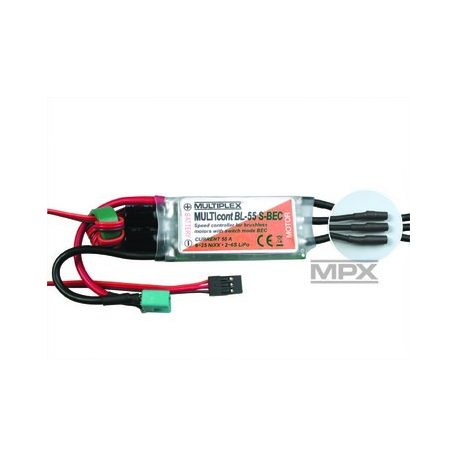 Controller MULTIcont BL-55 S-BEC, 55A, 2-6s lipo, for brushless motors - Multiplex