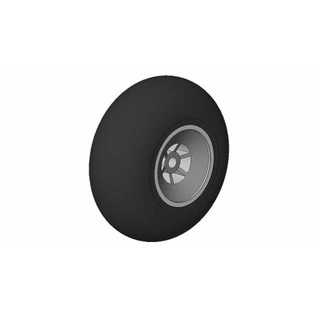 Wheel, rubber d: 45mm / shaft: 3,1 mm - Multiplex