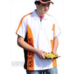 Poló Multiplex white Black orange - Multiplex - M -> XXL
