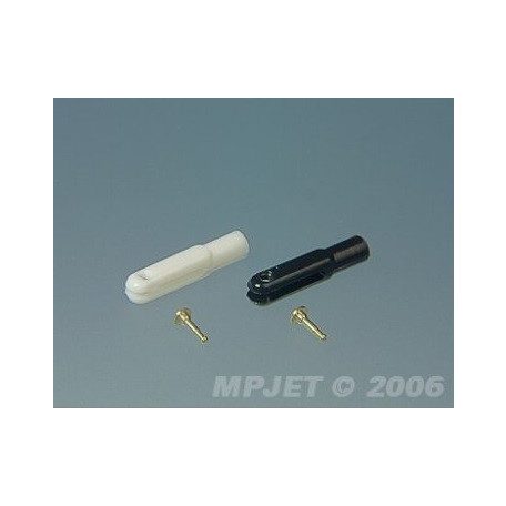 Gabelkopf Plastik mit Stahlstift M2 - 1,6 x 23mm - 10x
