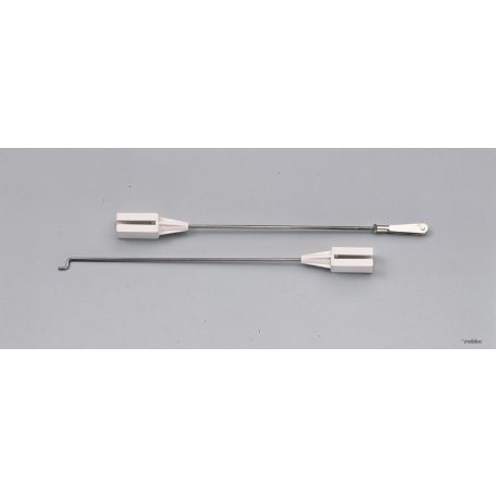 Pushrod steel 200mm + snapper + wood rod connector 8x8 mm - 2 pcs