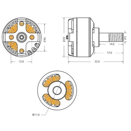 RO-POWER Torque 2315 Brushless Motor 2250KV 20g - Robbe