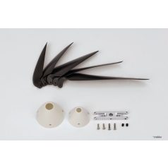   Folding Propeller Set 9,8 x 5 " + 2x Spinner 32 + 40mm + alu hub (5,8mm) 5 mm Robbe