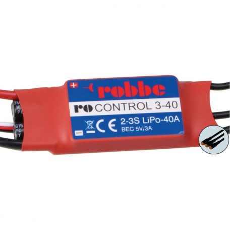 RO-Control brushless Regler 4-40 V2,  40 A, 2-4s Lipo - Robbe
