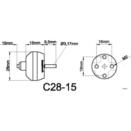 Brushless outrunner motor 2815 1100 rpm/v 33g Roxxy