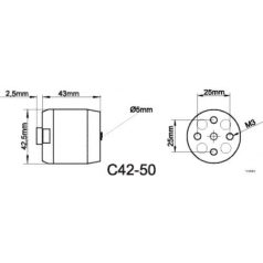 Brushless outrunner motor D42-50 - 720 rpm/v 195g Roxxy