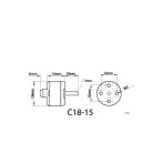 Brushless outrunner motor 1815 2000 rpm/v 13g Roxxy