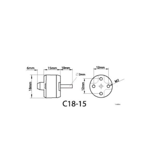 Brushless outrunner motor 1815 2000 rpm/v 13g Roxxy