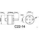 Brushless outrunner motor 2214 2280 rpm/v 16g Roxxy