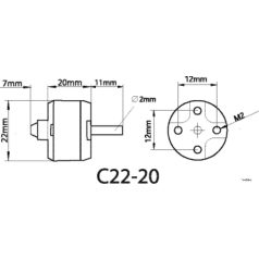 Brushless outrunner motor 2220 1330 rpm/v 28g Roxxy