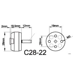 Brushless outrunner motor 2822/25 1380rpm/v 30g Roxxy