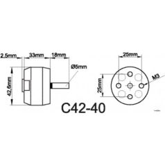 Brushless Outrunner Motor 4240 - 850 rpm/v 130g Roxxy